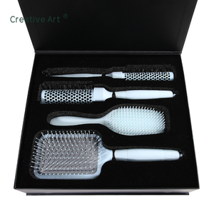 Ensemble de brosses à cheveux de salon de coiffure OEM, marque privée, brosse à démêler les cheveux, coffret cadeau pour femmes - Product Image 1