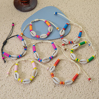 Bracelet en coquillages de cauris perlés faits main, coloré et personnalisable, avec cordon réglable, style bohème, bijoux de plage pour femmes et filles, vente en gros