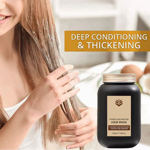 Masque capillaire à la kératine en marque propre, nourrissant et hydratant, traitement de croissance capillaire de qualité salon, répare les cheveux secs et abîmés - Product Image 3