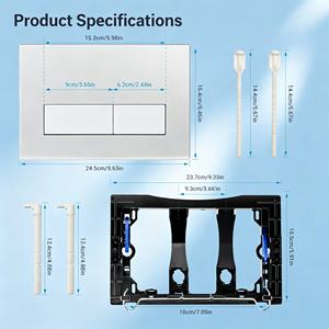 Placa de descarga de doble flujo con actuador y palanca Sigma UP300 UP320 para cisterna empotrada, personalizable y compatible con inodoros planos - Product Image 2