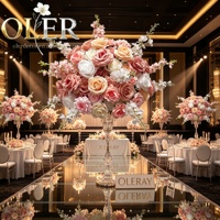 Bouquet de roses artificielles en soie Oler Wholesale pour la décoration de table de banquet de mariage