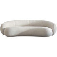 Modernes Minimalistisches Weißes Halbrundes Designer-Sofa, Luxus-Sofa-Set-Design, Runde Geschwungene Couch für die Lounge