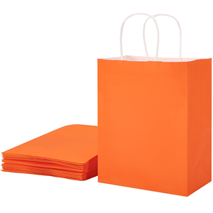 Custom Eco-Friendly Colorful Kraft <b>Paper</b> Gift Bags Matt Lamination Ribbon Handle for Promotion Jelly Pet Food Packaging-Custom - Product Image 1
