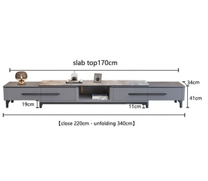 Mobili moderni semplici di lusso <span class=keywords><strong>soggiorno</strong></span> Stand Tv Set marmo o Rock Slab Tv armadi - Product Image 6