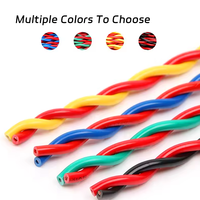 Cable de alimentación trenzado de PVC ZR RVS 2x1.5mm para construcción, muestra gratuita, par trenzado negro y rojo