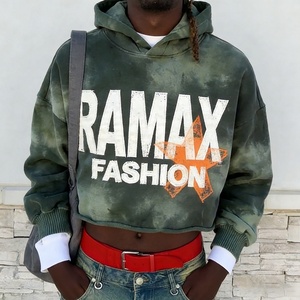 Sudadera con Capucha Extra Grande de Algodón 100% de Alta Calidad con Logotipo Personalizado, Impresión DTG, Estilo Desgastado para Hombre, con Paquete Personalizado - Product Image 2