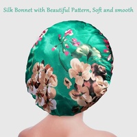 Nouveau chapeau en satin de soie pour femmes et hommes aux cheveux bouclés - Style tendance, utilisation quatre saisons, ajustement réglable, impression numérique