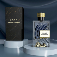 Flacon de Parfum Unique de Luxe Carré Transparent 30ml 50ml 100ml, Bouteille de Vaporisateur Atomiseur de Parfum Rechargeable Personnalisable pour Marque