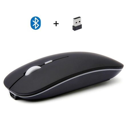 Wireless Rechargeable Dual Mode BT 2.4G Luminous Wireless Mouse BT Mouse Silent 1600DPI Ergonomic Mouse for Computer PC Laptop