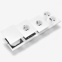 Interruptores y Enchufes de Pared WESA Ultrafinos con Botón Pulsador de 1/2/3 Vías, Enchufe Europeo de 1/2 Vía, Combinación Libre, Diseño Moderno de Lujo