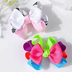 Colorful Bow <b>Hair</b> <b>Clips</b> Girls <b>Double</b> <b>Layer</b> Ribbon Barrettes Sweet Fabric <b>Hair</b> Accessories Kids Handmade <b>Hair</b> <b>Clips</b> Wholesale - Product Image 2