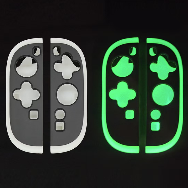 Silicone Grip Cover for Nintendo Switch 2 Glow in Dark Anti-Slip Shockproof Protective Case with Thumb Caps for Joy-Pad 2