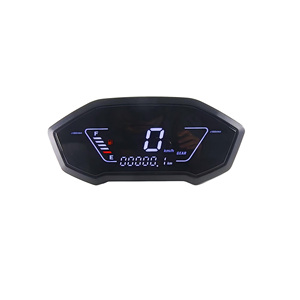 10 chiếc đồng hồ đo tốc độ xe máy kỹ thuật số 12V màu đen mới Đồng hồ đo tốc độ 0-120km/h thương hiệu wyahya Tương thích 100% mới 30 ngày - Product Image 1