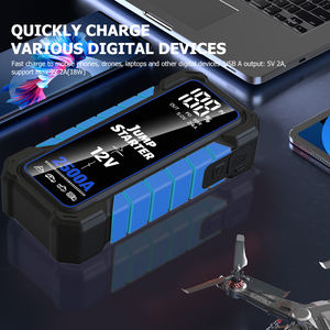 Démarreur <span class=keywords><strong>de</strong></span> saut pour camion/moto/<span class=keywords><strong>voiture</strong></span> <span class=keywords><strong>de</strong></span> tourisme 3500A <span class=keywords><strong>de</strong></span> courant <span class=keywords><strong>de</strong></span> pointe, 20000mAh, écran numérique USB-C et lumière LED, pince sécurisée - Product Image 5