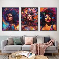 Meilleure vente toile affiche mur art-noir foncé figure humaine femme salon décoration murale graffiti art affiche