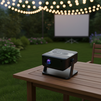 Cubelite MAX Mini projecteur LCD Android 9 4K extérieur 2500-3000 ANSI 3D 8 Go de RAM 32 Go de batterie intégrée Portable 8K Mise au point automatique