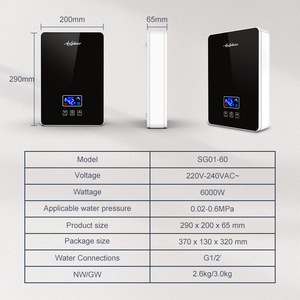 Wifi Ce Cb Mini <span class=keywords><strong>chauffe</strong></span>-<span class=keywords><strong>eau</strong></span> électrique <span class=keywords><strong>instantané</strong></span> pour cuisine bain plastique sans réservoir <span class=keywords><strong>eau</strong></span> douche LED pour usage domestique - Product Image 4