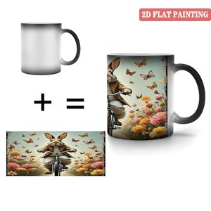 Taza Personalizada con Foto, 11 oz, Cerámica Negra Esmerilada, Taza Mágica que Cambia de Color con el Calor - Product Image 4