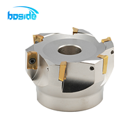 Tête de fraiseuse à plaquettes BAP400R APMT1604, 6 cannelures, hélice 45°, revêtement TiAlN, carbure CNC, OEM/ODM