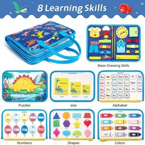 Nuevo Tablero de Actividades Sensoriales para Niños Pequeños, Juguetes Educativos para Viajes, Juguetes Montessori, Libro de Actividades de Fieltro - Product Image 3