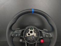 Volant universel en cuir/sport pour Audi A3/A4/A5/Q3/Q5/Q7/S8/A6/R8 avec marquage bleu