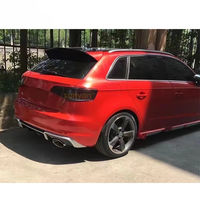 Kit carrosserie pour Audi A3 2012-2016, mise à niveau au style RS3, pare-chocs de voiture, accessoires de voiture, pièces de tuning automobile, diffuseur arrière avec échappement