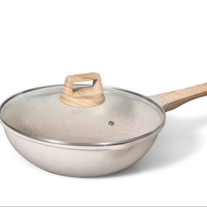 ชุดเครื่องครัวกระทะก้นลึกสีเบจสีเบจไม่ติดกระทะร้านอาหารทันสมัย - Product Image 1