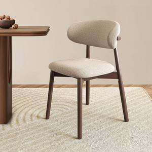 Chaise de salle à manger scandinave moderne rembourrée en bois, mobilier pour la maison et les restaurants, design confortable avec dossier souple - Product Image 2