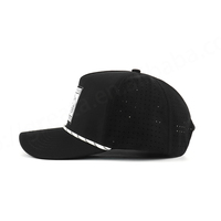 Gorra de Golf de Diseño de Lujo con Estampado de Leopardo, Transpirable, Impermeable, con Logotipo Personalizado, Hebilla Dorada de Cobre, para Deporte y Viajes, Negra, 100% Poliéster