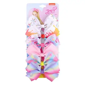 Explosive children's Bow 5-inch children's hair accessories set 6-color children's hair clip headwear Good quality for daily use