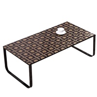 Nappe de table en vinyle RNPT PVC imprimée en 3D, motif floral noir et blanc, forme rectangulaire, pour restaurant et hôtel