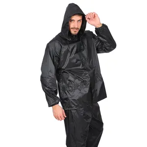 पीवीसी पॉलिएस्टर पीवीसी रेनकोट बारिश पैंट निविड़ अंधकार वयस्क rainsuit