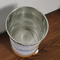 Boîtes métalliques vides de lait sec en poudre personnalisées de 300 g boîtes de conserve de café en fer blanc avec bouchon à rabat en plastique