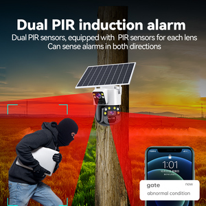 8MP AOV Solar 4G Kamera Doppel objektiv Pir Erkennung Nachtsicht Zwei-Wege-Audio 360 Grad 4G SIM Solar kamera 24 Stunden Immer <span class=keywords><strong>Online</strong></span> - Product Image 4
