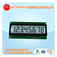 Module LCD Afficheur à segments 8 chiffres Interface série Rétroéclairage blanc 2,7-5,5 V 10,5 mm SMS0801D