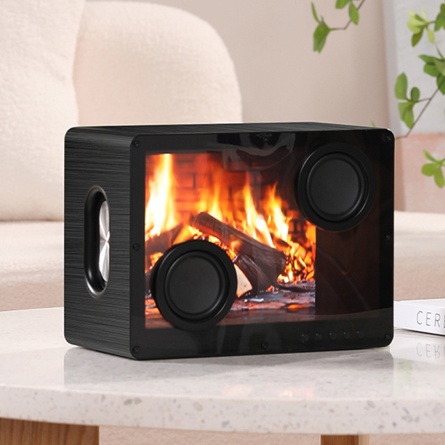 Creative Transparent Speaker Floating Lyrics HiFi Sound TF Card Built-in Dynamic Wallpaper Desktop Wireless Speaker