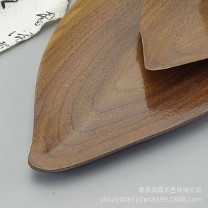 Wooden <b>tea</b> <b>tray</b> with green leaves, creative fruit storage dish, walnut wood pizza <b>tray</b>, Chinese style home <b>tea</b> <b>tray</b>, - Product Image 4