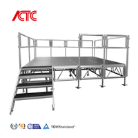 Scène modulaire portable en alliage d'aluminium à installation rapide, structure de scène pliable pour événements en extérieur