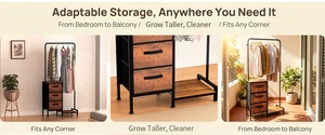 <span class=keywords><strong>Armoire</strong></span> métallique moderne LunarLight, porte-vêtements, <span class=keywords><strong>80</strong></span> cm de <span class=keywords><strong>largeur</strong></span> x <span class=keywords><strong>40</strong></span> cm de <span class=keywords><strong>profondeur</strong></span> x 188 cm de hauteur, 3 tiroirs, grande capacité, meubles pour la maison - Product Image 5