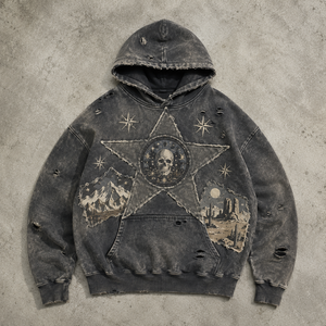 Sudadera con Capucha OEM con Pedrería, Bordado Gráfico, Diseño de Logotipo, Estilo Urbano, Corte Recto, Calidad Premium para Hombre - Product Image 3
