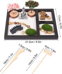 Mini Kit de <span class=keywords><strong>jardin</strong></span> <span class=keywords><strong>Zen</strong></span> avec brûleur d'encens en bois bouddhisme religieux décor de bureau résine <span class=keywords><strong>sable</strong></span> <span class=keywords><strong>jardin</strong></span> <span class=keywords><strong>pour</strong></span> bureau - Product Image 4