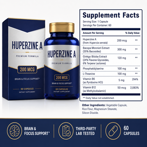 Cápsulas de Huperzina A 200mcg con Fosfatidilserina, Fórmula Personalizada, para el Equilibrio Diario del Bienestar Mental, Fabricante - Product Image 6