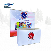Kiosque portable personnalisé, présentoir, stand d'exposition, tables promotionnelles avec éclairage LED, tables pliables pour événements, pour salons professionnels