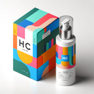 Caja de color arcoíris personalizada papel de cartón para cuidado de la piel cajas de papel de loción de crema facial cosmética - Product Image 1