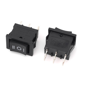 KC 01 15x21mm 125vac ON OFF on <span class=keywords><strong>3</strong></span> posiciones <span class=keywords><strong>3</strong></span> pines 3A 250V negro Mini Panel de interruptor basculante cuadrado - Product Image 2