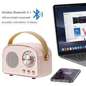 Lindo Mini Altavoz Bluetooth Moda antigua Radio FM TWS <span class=keywords><strong>Reproductor</strong></span> <span class=keywords><strong>de</strong></span> música HiFi Estéreo BT 5,0 Volumen ajustable Altavoz Retro - Product Image 2