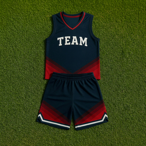 Ensemble de maillots de basket-ball Team 11 pour hommes, sans manches, col en V, polyester respirant, short à taille boutonnée, toutes saisons SPORTS - Product Image 1