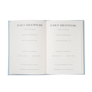 <span class=keywords><strong>Journal</strong></span> de couverture en cuir bleu à couverture rigide A5 personnalisé livre de planificateur de gratitude quotidienne non daté de cinq <span class=keywords><strong>minutes</strong></span> - Product Image 4