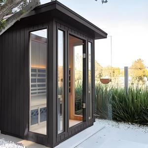 Le meilleur sauna extérieur triangulaire <span class=keywords><strong>de</strong></span> style moderne, sauna à vapeur sèche pour 4 à 8 personnes - Product Image 3