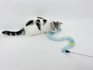 Venta al por mayor respetuoso del medio ambiente varilla larga resistente a mordeduras gato relleno palo juguetes interactivos - Product Image 6